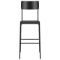 vidaXL Taburetes de cocina 4 uds madera contrachapada y acero negro vidaXL Taburetes de cocina 4 uds madera contrachapada y acero negro