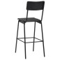 vidaXL Taburetes de cocina 4 uds madera contrachapada y acero negro vidaXL Taburetes de cocina 4 uds madera contrachapada y acero negro