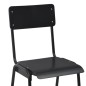 vidaXL Taburetes de cocina 4 uds madera contrachapada y acero negro vidaXL Taburetes de cocina 4 uds madera contrachapada y acero negro