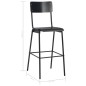 vidaXL Taburetes de cocina 4 uds madera contrachapada y acero negro vidaXL Taburetes de cocina 4 uds madera contrachapada y acero negro