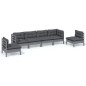 vidaXL Muebles de jardín 6 piezas con cojines de madera maciza de pino vidaXL Muebles de jardín 6 piezas con cojines de madera maciza de pino