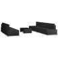 vidaXL Juego de muebles de jardín 8 piezas ratán sintético negro vidaXL Juego de muebles de jardín 8 piezas ratán sintético negro