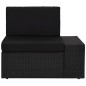 vidaXL Juego de muebles de jardín 8 piezas ratán sintético negro vidaXL Juego de muebles de jardín 8 piezas ratán sintético negro