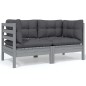 vidaXL Muebles de jardín 6 piezas con cojines de madera maciza de pino vidaXL Muebles de jardín 6 piezas con cojines de madera maciza de pino
