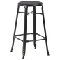 vidaXL Taburetes de cocina 4 unidades acero negro vidaXL Taburetes de cocina 4 unidades acero negro