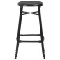 vidaXL Taburetes de cocina 4 unidades acero negro vidaXL Taburetes de cocina 4 unidades acero negro