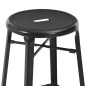 vidaXL Taburetes de cocina 4 unidades acero negro vidaXL Taburetes de cocina 4 unidades acero negro