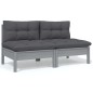 vidaXL Muebles de jardín 6 piezas con cojines de madera maciza de pino vidaXL Muebles de jardín 6 piezas con cojines de madera maciza de pino