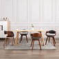 vidaXL Sillas de comedor 6 unidades madera curvada y tela gris vidaXL Sillas de comedor 6 unidades madera curvada y tela gris