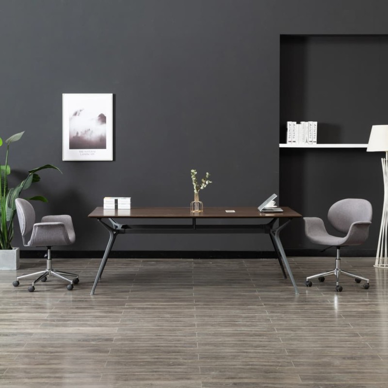 vidaXL Silla de oficina giratoria de tela gris vidaXL Silla de oficina giratoria de tela gris