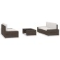 vidaXL Juego de muebles de jardín 5 piezas ratán sintético marrón
