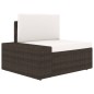vidaXL Juego de muebles de jardín 5 piezas ratán sintético marrón