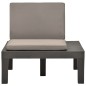 vidaXL Juego de muebles de jardín 5 piezas plástico gris antracita vidaXL Juego de muebles de jardín 5 piezas plástico gris antracita