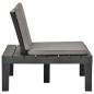 vidaXL Juego de muebles de jardín 5 piezas plástico gris antracita vidaXL Juego de muebles de jardín 5 piezas plástico gris antracita