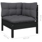vidaXL Juego de muebles de jardín 8 pzas y cojines madera maciza pino vidaXL Juego de muebles de jardín 8 pzas y cojines madera maciza pino