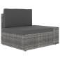 vidaXL Juego de muebles de jardín 7 piezas ratán sintético gris vidaXL Juego de muebles de jardín 7 piezas ratán sintético gris