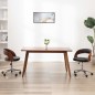 vidaXL Silla de oficina giratoria madera curvada cuero sintético negro vidaXL Silla de oficina giratoria madera curvada cuero sintético negro