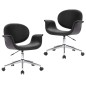 vidaXL Sillas de comedor giratorias 2 unidades cuero sintético negro vidaXL Sillas de comedor giratorias 2 unidades cuero sintético negro