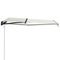 vidaXL Toldo retráctil sensor de viento y LED color crema 400x300 cm vidaXL Toldo retráctil sensor de viento y LED color crema 400x300 cm