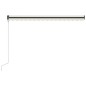 vidaXL Toldo retráctil sensor de viento y LED color crema 400x300 cm vidaXL Toldo retráctil sensor de viento y LED color crema 400x300 cm