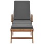 vidaXL Tumbonas con cojín 2 uds madera maciza de teca gris oscuro vidaXL Tumbonas con cojín 2 uds madera maciza de teca gris oscuro