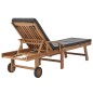 vidaXL Tumbonas con cojín 2 uds madera maciza de teca gris oscuro vidaXL Tumbonas con cojín 2 uds madera maciza de teca gris oscuro