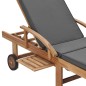 vidaXL Tumbonas con cojín 2 uds madera maciza de teca gris oscuro vidaXL Tumbonas con cojín 2 uds madera maciza de teca gris oscuro