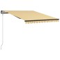 vidaXL Toldo automático retráctil amarillo y blanco 300x250 cm