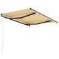 vidaXL Toldo automático retráctil amarillo y blanco 300x250 cm
