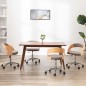 vidaXL Sillas comedor giratorias 4 uds madera curvada tela gris taupe vidaXL Sillas comedor giratorias 4 uds madera curvada tela gris taupe