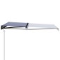 vidaXL Toldo automático retráctil azul y blanco 450x300 cm
