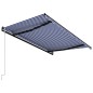 vidaXL Toldo automático retráctil azul y blanco 450x300 cm