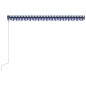 vidaXL Toldo automático retráctil azul y blanco 450x300 cm