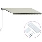 vidaXL Toldo automático retráctil color crema 400x300 cm vidaXL Toldo automático retráctil color crema 400x300 cm