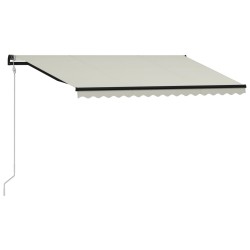 vidaXL Toldo automático retráctil color crema 400x300 cm