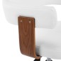 vidaXL Silla oficina giratoria madera curvada cuero sintético blanco vidaXL Silla oficina giratoria madera curvada cuero sintético blanco