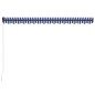 vidaXL Toldo manual retráctil con LED azul y blanco 450x300 cm vidaXL Toldo manual retráctil con LED azul y blanco 450x300 cm
