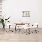 vidaXL Sillas de comedor giratorias 4 uds madera curvada cuero blanco vidaXL Sillas de comedor giratorias 4 uds madera curvada cuero blanco