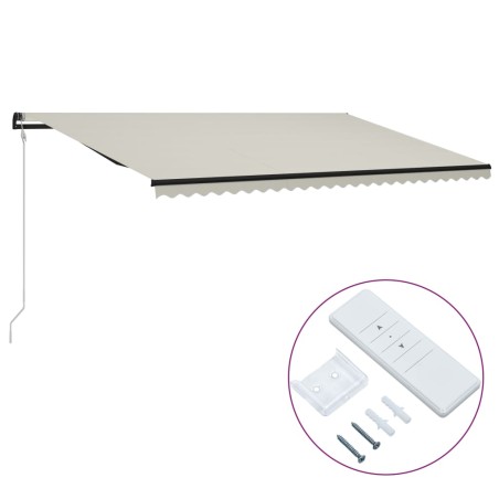 vidaXL Toldo retráctil automático color crema 600x300 cm