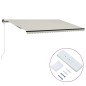 vidaXL Toldo retráctil automático color crema 600x300 cm vidaXL Toldo retráctil automático color crema 600x300 cm