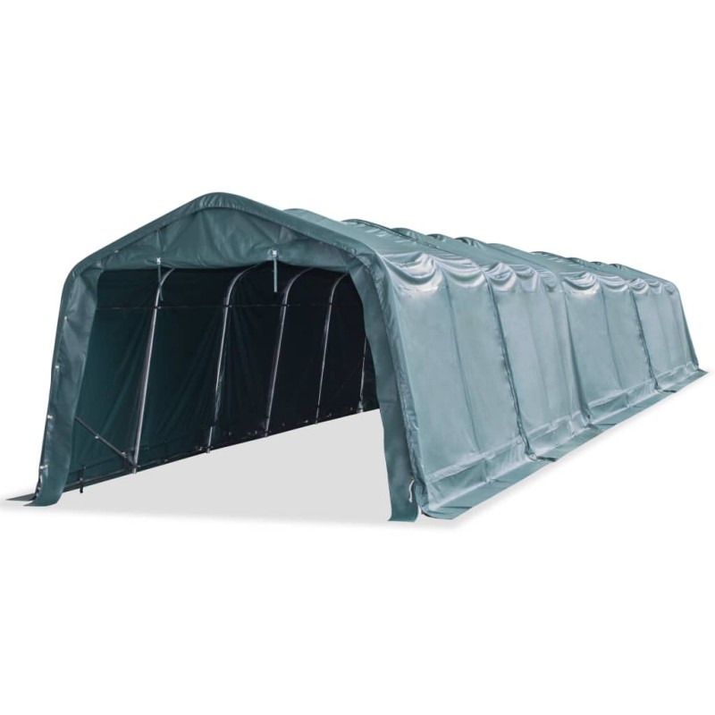 vidaXL Carpa para ganado desmontable PVC verde oscuro 550g/m² 3,3x16 m vidaXL Carpa para ganado desmontable PVC verde oscuro 550g/m² 3,3x16 m