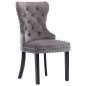 vidaXL Sillas de comedor 4 unidades terciopelo gris