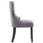 vidaXL Sillas de comedor 4 unidades terciopelo gris