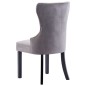 vidaXL Sillas de comedor 4 unidades terciopelo gris