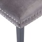 vidaXL Sillas de comedor 4 unidades terciopelo gris