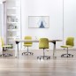 vidaXL Sillas de comedor 4 unidades tela verde vidaXL Sillas de comedor 4 unidades tela verde