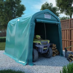 vidaXL Carpa garaje de almacenamiento PVC verde 1,6x2,4 m
