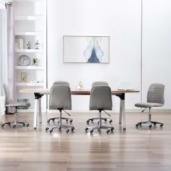vidaXL Sillas de comedor 6 unidades tela gris claro