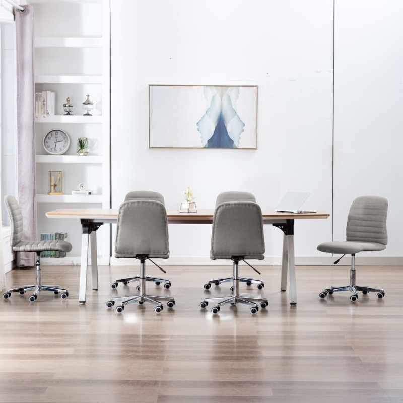 vidaXL Sillas de comedor 6 unidades tela gris claro vidaXL Sillas de comedor 6 unidades tela gris claro