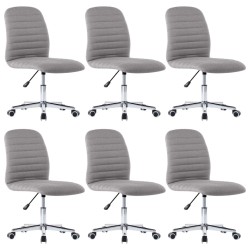 vidaXL Sillas de comedor 6 unidades tela gris claro